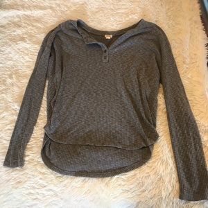 Cozy Gray Long Sleeve Shirt